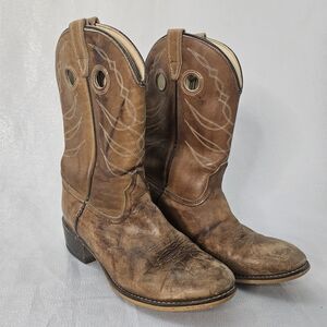 VINTAGE ACME WESTERN WOMENS BOOTS SIZE 5.5 D MADE IN USA BROWN Cowboy